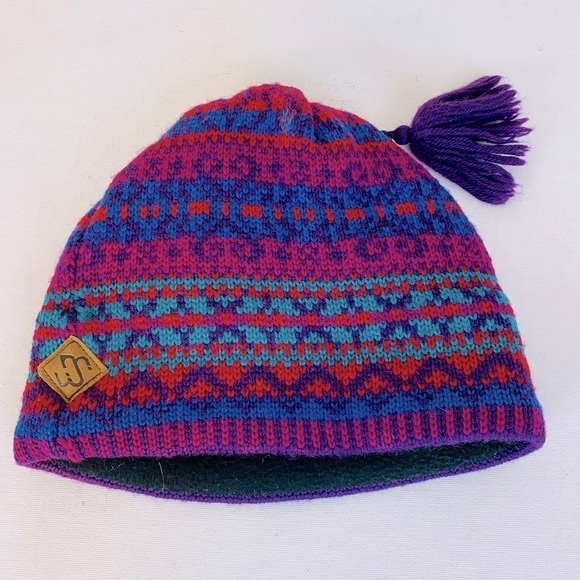 Merkley Headgear 100% Wool Colorful Knit Beanie OS - Picture 1 of 4
